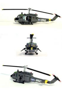 Lego Vietnam era U.S. Army UH 1D Huey Helicopter Military Model 
