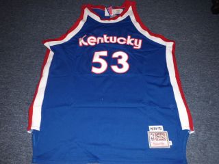   ABA THROWBACK KENTUCKY COLONELS ARTIS GILMORE JERSEY SIZE 60