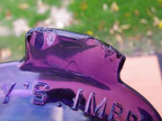 Vintage Purple Amethyst Juicer Reamer Patten 1900 RARE