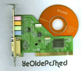New 4CH PCI Sound Card ES1373 Audio Chipset with Driver on Mini CD 