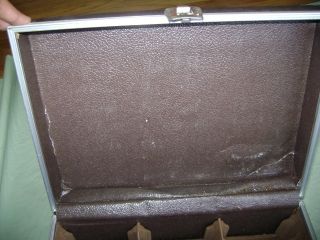 Old Used Brown Audio Tape Cassette 8 Track Storage Case 24 Slot Holder 