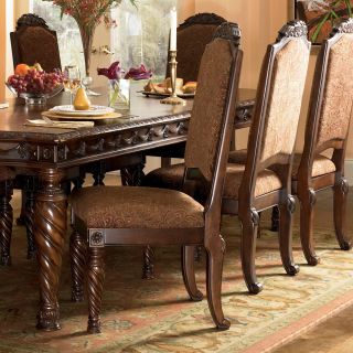 Ashley North Shore Dark Brown Side Dining Room Chair Free Shipping 