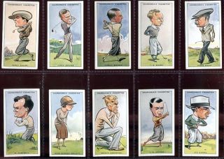   Card Set WA AC Churchman Prominent Golfers Bobby Jones etc 1931