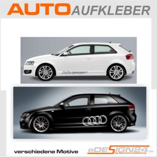 E67 Audi Ringe Sline Quattro Sticker Auto Aufkleber A3