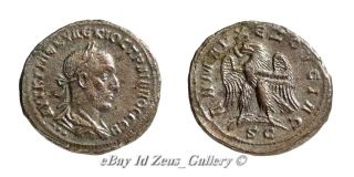 Trajan Decius Large Ancient Roman Coin Tetradrachm Eagle SC Antioch 