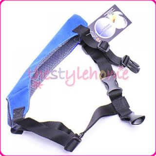 Adjustable Dog Pet Safety Seat Belt Car Harness Blue M