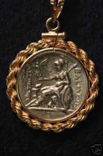    PENDANT ATHENA PALLAS 300BC GOLD S12KT ROPE ALEXANDER THE GREAT
