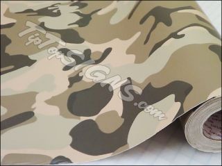 Desert Military Camo Wrap Vinyl Air Release 12 x 60