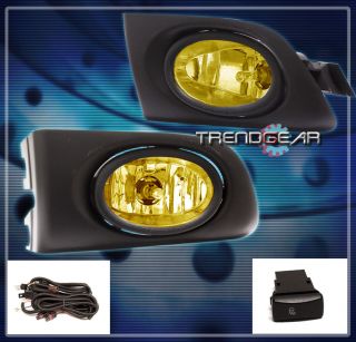   4DR JDM Bumper Driving Yellow Fog Lights Lamps OEM Switch