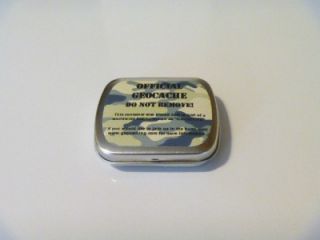 Pack Magnetic Aspirin Tins Complete with Logs, Low Profile Geocache 