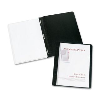 Avery Dennison Clear Front Report Cover Coated Paper 3 Prong Black 