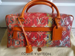 AUTH LOUIS VUITTON Richard Prince Monogram Pulp Weekender PM USED ONCE 