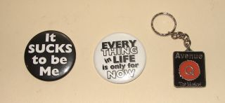 Avenue Q Keychain Keyring 2 Pins Buttons Broadway Tony Winner Musical 