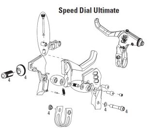 Victoria Cycles   Avid V Brake Lever Hardware Kit Speed Dial Ultimate 