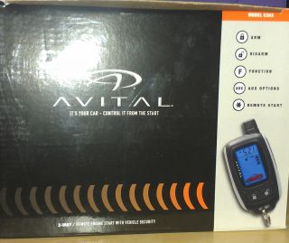 New Avital 5303 2 Way LCD Remote Start Car Alarm System Pager Remote 