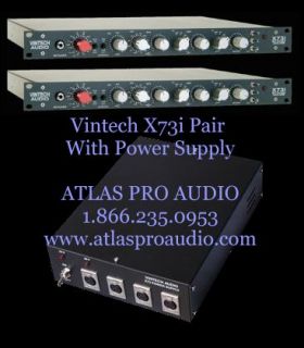 Pair of Vintech Audio X73I Microphone Preamps EQ with PSU Neve 