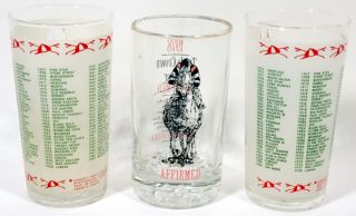 1970s Horse Racing Drinking Glasses Kentucky Derby Belmont