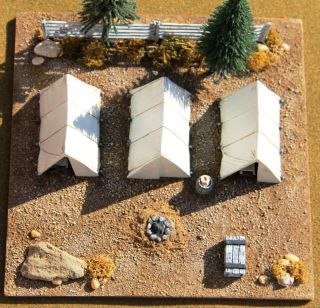28MM Painted Campsite ACW AWI F IW Colonial Wars other conflicts