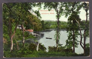 Attleboro MA Mechanics Pond 1910 Colored Postcard. Make multiple 