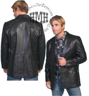 L501B DS Scully Western Leather Black Sport Coat Jacket Blazer