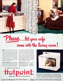 1950 Ad Hotpoint Automatic Electric Dishwasher General Electric 