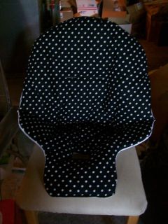 Baby Trend High Chair Cover in Black White Dots