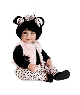 Adora Lucky Leopard Vinyl Baby Girl Toddler Doll 20 New Black Hair 
