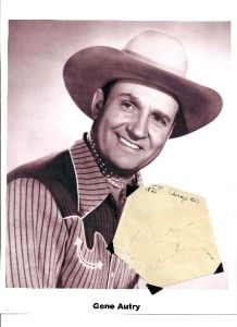 Gene Autry Autograph Singer and Songwriter Original Singing Cowboy St 