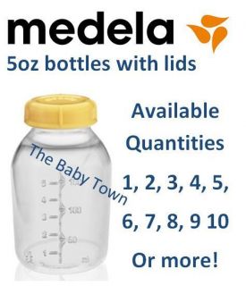 New Medela Baby Bottle Breast Milk Bottles 5oz 150ml with Lid BPA Free 