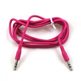 NIB PINK 3.5MM AUXILIARY AUDIO MUSIC CABLE fOR IPHONE 4S 4 3GS 3G IPOD 