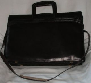 Avenues in Leather Burgundy Leather Brief Case w Strap
