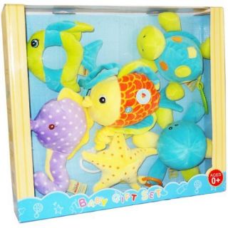 Hugfun International Plush Baby Toy Gift Set 6 Pieces Fish