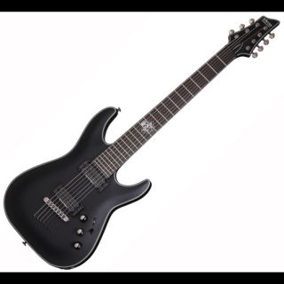 New Schecter Blackjack SLS C 7 Satin Black 7 String Electric Guitar w 