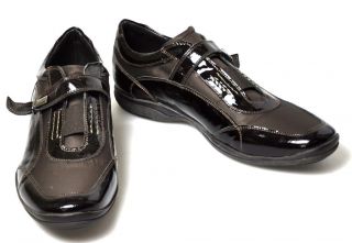 350 NEW Bacco Bucci Dark Brown Patent Leather CRONK Athletic Sport 