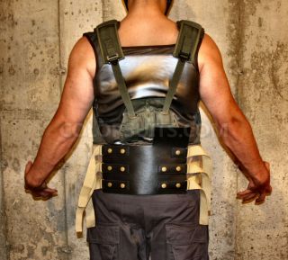 Bane Dark Knight Rises Leather Armour Vest Belt Combination Costume 