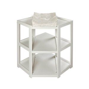 Badger Basket Diaper Corner Changing Table White 02205