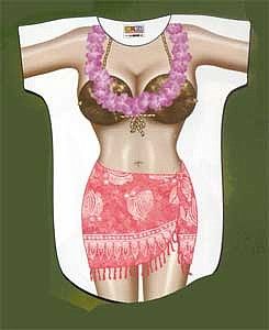 Tropical Bikini Beach Cover Up Body T Shirt Toppless