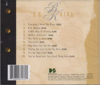 CD ~ B.B. KING   Golden Legends ~ 1999   New & Sealed