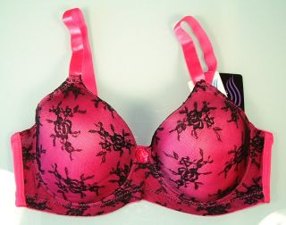 Creative Casuals Phantom Lace Bra S1062X Pink 36 42 C D DD ORG $28 00 