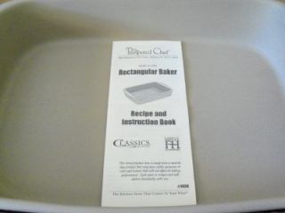   Chef Stoneware Rectangular Baker with Recipe Inst Booklet
