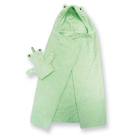 New Beautiful Baby Green Frog Bath Towel Set Gift