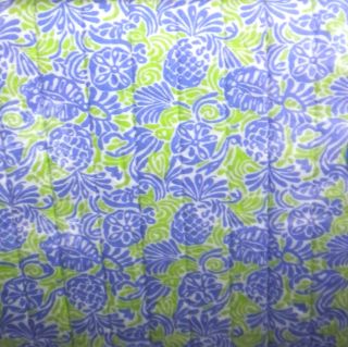 TOMMY BAHAMA COVE PINEAPPLE LIME BLUE FULL QUEEN QUILT NEW WHITE