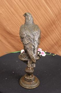 Original Signed Milo American Bald Eagle Bronze Statue Sculpture 