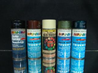   Lot (4) Dupli Color and (1) Tempo Auto Touch Up Spray Paint Cans