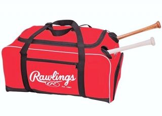 Rawlings Covert Baseball Softball Equipment Bat Bag Red Scarlet
