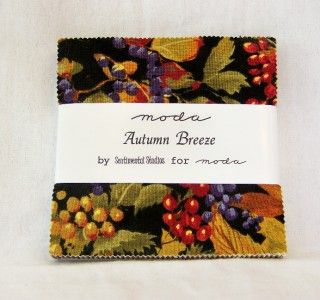 Moda Sentimental Studios Autumn Breeze Quilt Fabric 5 Charm Squares 