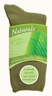Purecare® Natural Socks Bamboo Crew 3 Pair Pack
