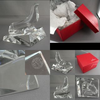   170 BACCARAT Crystal CLEAR Puff Heart Paperweight with Box