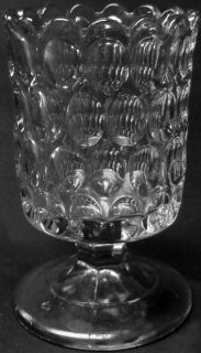EAPG Flint Bakewell Pears Co Clear Glass Argus Thumbprint Pattern 