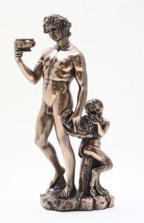 Greek Roman Wine God Bacchus Dionysus Statue Figurine Ecstacy Vineyard 